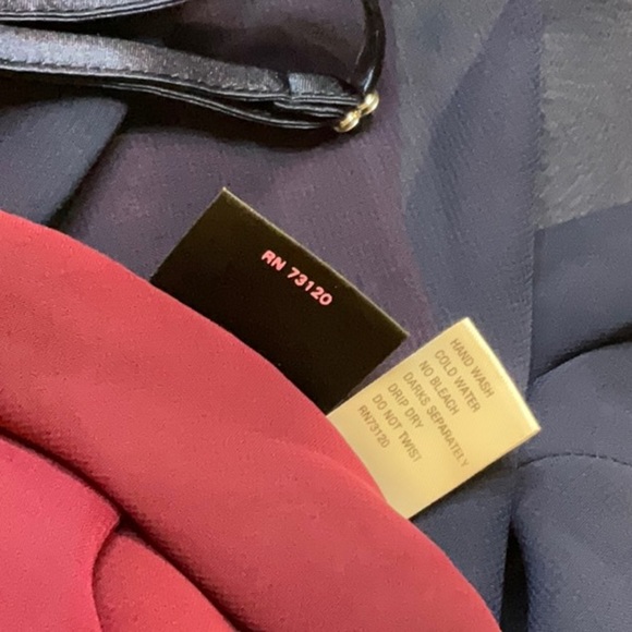 Frederick's of Hollywood Deep Blue Chemise maroon lining. Size Medium - Picture 11 of 11